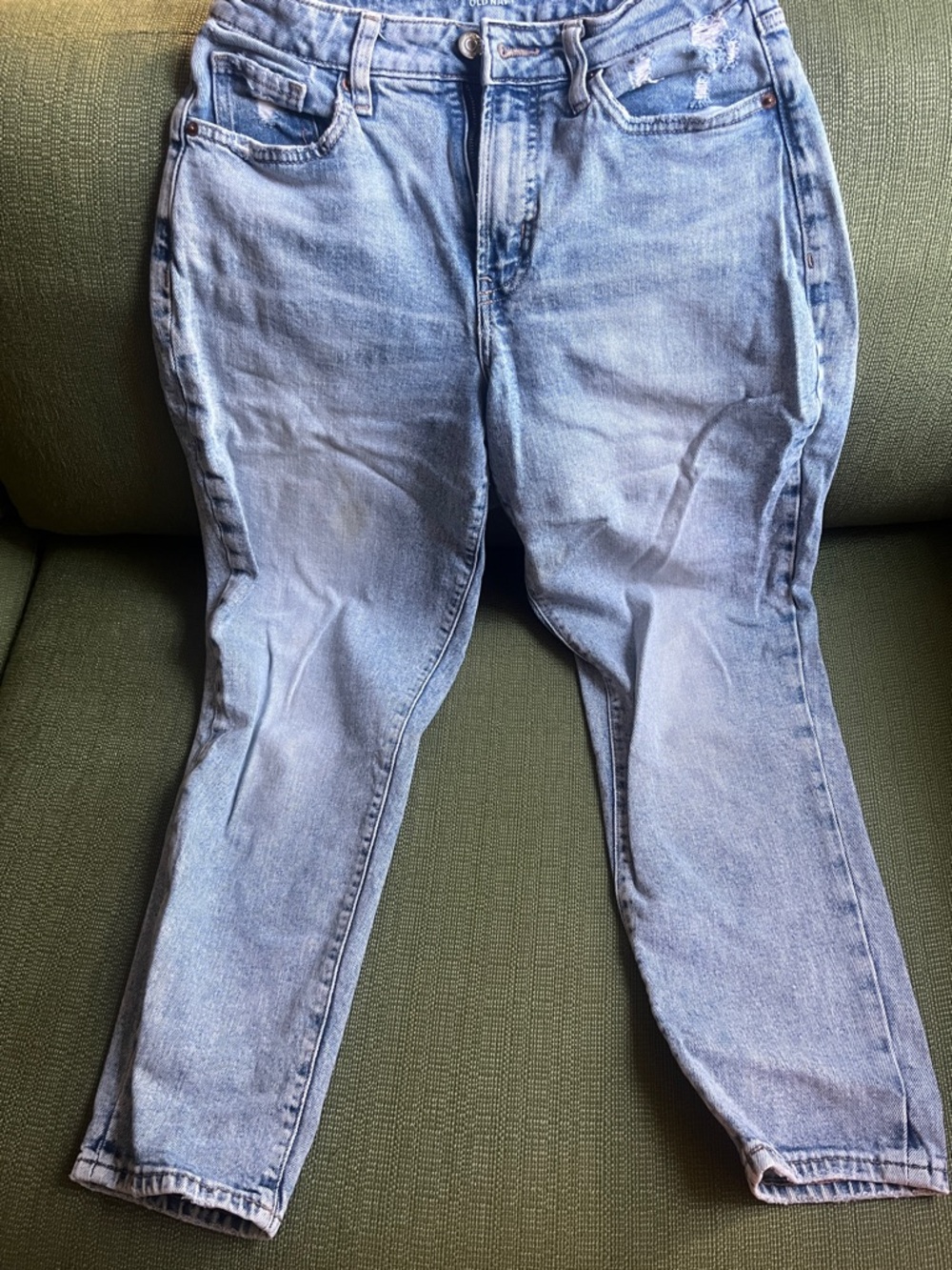 Old Navy Light Blue OG Straight High-Rise Jeans with secret slim pockets